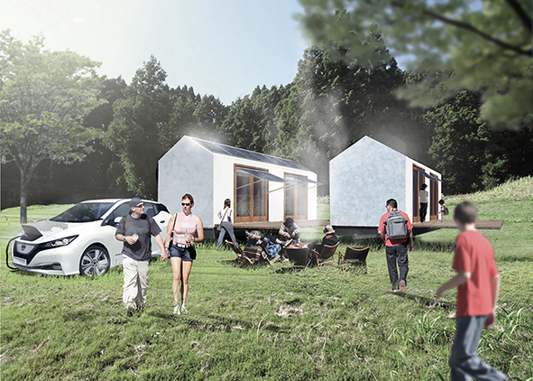 Conceptual image of EcoCabin (credit: S. Tajima, 2020). AGATHÓN 08 | 2020