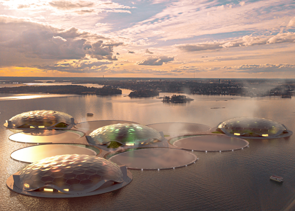 Helsinki Aerial view of Hot Heart project (credit: CRA – Carlo Ratti Associati, 2021). AGATHÓN 12 | 2022