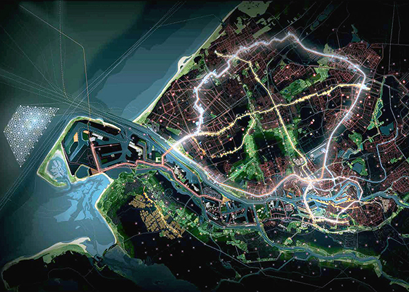 Catalyzing Re-industrialisation-region, Architecture Biennale – Urban by Nature, Rotterdam (source: IABR, 2014). AGATHÓN 13 | 2023