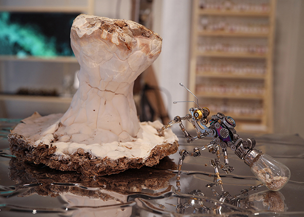Growing Futures: bio-responsive habitat prototype capable of adaptation and self-regeneration within ecological cycles (credits: D. Amandolese, Basque Biode¬sign Centre, 2025).  AGATHÓN 19 | 2026